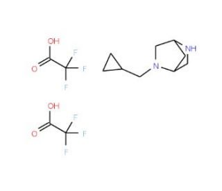 (1S,4S)-2-Cyclopropylmethyl-2,5-diaza-bicyclo[2.2.1]heptane di-trifluoroacetic acid - chemical structure image