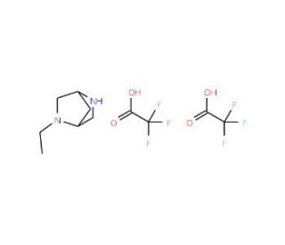 (1S,4S)-2-Ethyl-2,5-diaza-bicyclo[2.2.1]heptane di-trifluoro-acetic acid salt - chemical structure image
