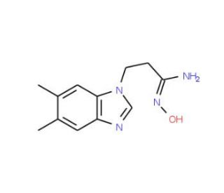 (1Z)-3-(5,6-dimethyl-1H-benzimidazol-1-yl)-N&prime;-hydroxypropanimidamide - chemical structure image