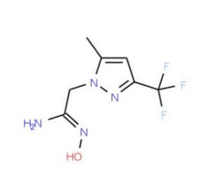 (1Z)-N&prime;-hydroxy-2-[5-methyl-3-(trifluoromethyl)-1H-pyrazol-1-yl]ethanimidamide - chemical structure image