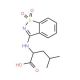 2-[(1,1-dioxido-1,2-benzisothiazol-3-yl)amino]-4-methylpentanoic acid - chemical structure image