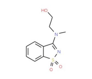 2-[(1,1-dioxido-1,2-benzisothiazol-3-yl)(methyl)amino]ethanol - chemical structure image