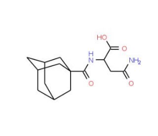 2-[(1-adamantylcarbonyl)amino]-4-amino-4-oxobutanoic acid - chemical structure image