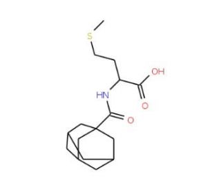2-[(1-adamantylcarbonyl)amino]-4-(methylthio)butanoic acid (CAS 21394-53-6) - chemical structure image