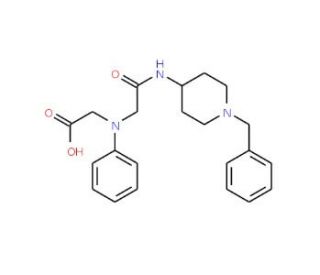 [{2-[(1-Benzylpiperidin-4-yl)amino]-2-oxoethyl}(phenyl)amino]acetic acid - chemical structure image