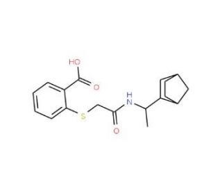 2-[(1-Bicyclo[2.2.1]hept-2-yl-ethylcarbamoyl)-methylsulfanyl]-benzoic acid - chemical structure image