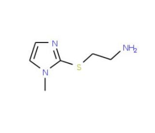 2-[(1-methyl-1H-imidazol-2-yl)thio]ethanamine (CAS 142313-55-1) - chemical structure image