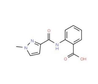 2-[(1-Methyl-1H-pyrazole-3-carbonyl)-amino]-benzoic acid (CAS 385383-59-5) - chemical structure image