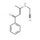 2-[(1-Methyl-3-oxo-3-phenyl-1-propenyl)amino]-acetonitrile (CAS 56464-51-8) - chemical structure image