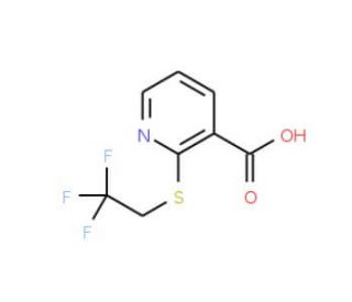 2-[(2,2,2-trifluoroethyl)thio]nicotinic acid - chemical structure image