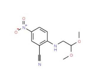 2-[(2,2-Dimethoxyethyl)amino]-5-nitrobenzonitrile - chemical structure image