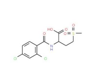 2-[(2,4-dichlorobenzoyl)amino]-4-(methylsulfonyl)butanoic acid - chemical structure image