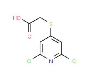 2-[(2,6-Dichloropyridin-4-yl)thio]acetic acid (CAS 80542-50-3) - chemical structure image