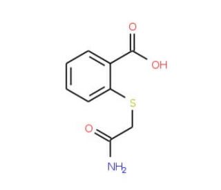 2-[(2-amino-2-oxoethyl)thio]benzoic acid - chemical structure image