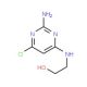 2-[(2-amino-6-chloropyrimidin-4-yl)amino]ethanol (CAS 2846-77-7) - chemical structure image