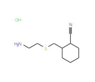 2-{[(2-aminoethyl)thio]methyl}benzonitrile hydrochloride - chemical structure image