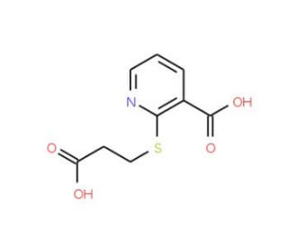 2-[(2-Carboxyethyl)sulfanyl]nicotinic acid - chemical structure image