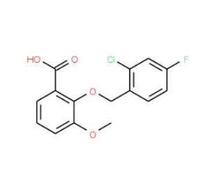 2-[(2-Chloro-4-fluorobenzyl)oxy]-3-methoxybenzoic acid - chemical structure image