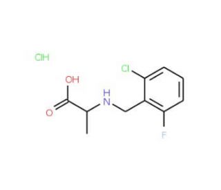 2-[(2-chloro-6-fluorobenzyl)amino]propanoic acid hydrochloride - chemical structure image