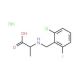 2-[(2-chloro-6-fluorobenzyl)amino]propanoic acid hydrochloride - chemical structure image