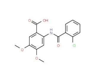 2-[(2-chlorobenzoyl)amino]-4,5-dimethoxybenzoic acid - chemical structure image