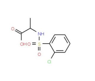 2-{[(2-Chlorophenyl)sulfonyl]amino}propanoic acid - chemical structure image