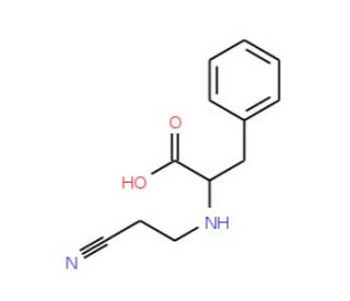 2-[(2-cyanoethyl)amino]-3-phenylpropanoic acid (CAS 15095-74-6) - chemical structure image