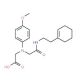 [{2-[(2-Cyclohex-1-en-1-ylethyl)amino]-2-oxoethyl}(4-methoxyphenyl)amino]acetic acid - chemical structure image