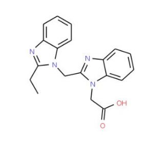 {2-[(2-Ethyl-1H-benzimidazol-1-yl)methyl]-1H-benzimidazol-1-yl}acetic acid - chemical structure image