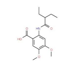 2-[(2-ethylbutanoyl)amino]-4,5-dimethoxybenzoic acid - chemical structure image
