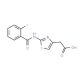 {2-[(2-fluorobenzoyl)amino]-1,3-thiazol-4-yl}acetic acid - chemical structure image