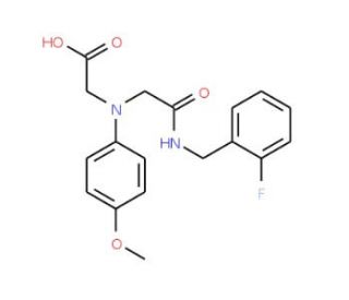 [{2-[(2-Fluorobenzyl)amino]-2-oxoethyl}-(4-methoxyphenyl)amino]acetic acid - chemical structure image