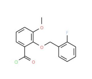2-[(2-fluorobenzyl)oxy]-3-methoxybenzoyl chloride - chemical structure image