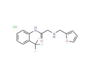2-[(2-furylmethyl)amino]-N-[2-(trifluoromethyl)phenyl]acetamide hydrochloride - chemical structure image