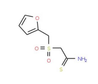 2-[(2-Furylmethyl)sulphonyl]ethanethioamide (CAS 175202-41-2) - chemical structure image