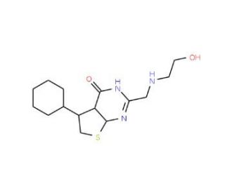 2-{[(2-hydroxyethyl)amino]methyl}-5-phenylthieno[2,3-d]pyrimidin-4(3H)-one - chemical structure image