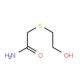 2-[(2-hydroxyethyl)thio]acetamide (CAS 20101-84-2) - chemical structure image