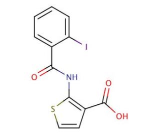 2-[(2-iodobenzene)amido]thiophene-3-carboxylic acid - chemical structure image