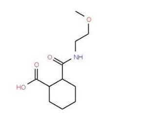 2-{[(2-Methoxyethyl)amino]-carbonyl}cyclohexanecarboxylic acid (CAS 817632-37-4) - chemical structure image