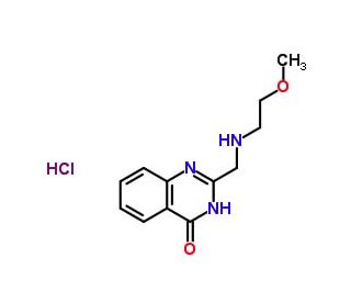 2-{[(2-methoxyethyl)amino]methyl}quinazolin-4(3H)-one hydrochloride (CAS 1049769-57-4) - chemical structure image