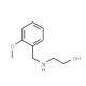 2-{[(2-methoxyphenyl)methyl]amino}ethan-1-ol (CAS 109926-15-0) - chemical structure image