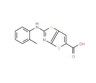 2-[(2-methylphenyl)amino]thieno[2,3-d][1,3]thiazole-5-carboxylic acid - chemical structure image