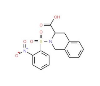 2-[(2-nitrophenyl)sulfonyl]-1,2,3,4-tetrahydroisoquinoline-3-carboxylic acid - chemical structure image