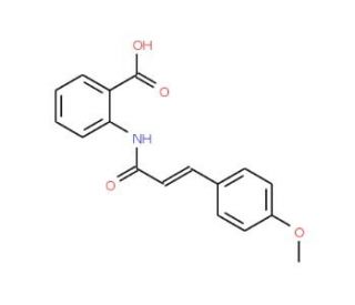 2-{[(2E)-3-(4-methoxyphenyl)prop-2-enoyl]amino}benzoic acid (CAS 22780-32-1) - chemical structure image