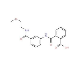 2-[(3-{[(2-Methoxyethyl)amino]carbonyl}anilino)-carbonyl]benzoic acid - chemical structure image