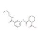 2-[(3-{[(2-Methoxyethyl)amino]carbonyl}anilino)-carbonyl]cyclohexanecarboxylic acid - chemical structure image