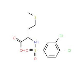 2-{[(3,4-dichlorophenyl)sulfonyl]amino}-4-(methylthio)butanoic acid - chemical structure image