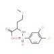 2-{[(3,4-dichlorophenyl)sulfonyl]amino}-4-(methylthio)butanoic acid - chemical structure image