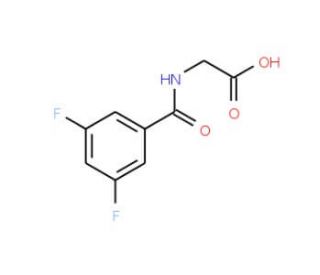 2-[(3,5-difluorophenyl)formamido]acetic acid - chemical structure image
