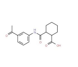 2-{[(3-Acetylphenyl)amino]-carbonyl}cyclohexanecarboxylic acid - chemical structure image
